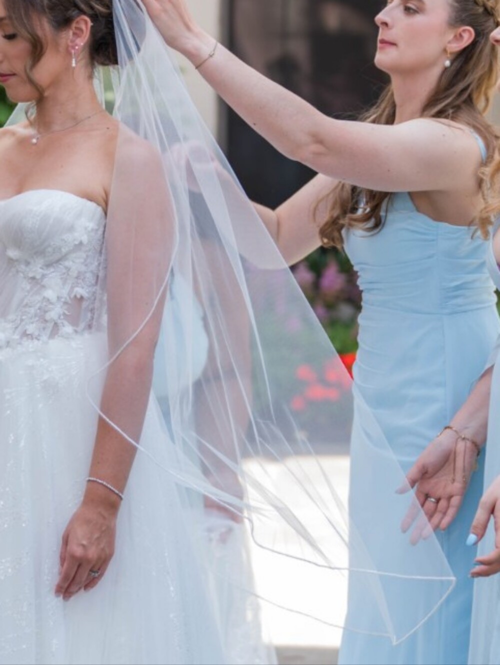 Beaded Fingertip Wedding Veil